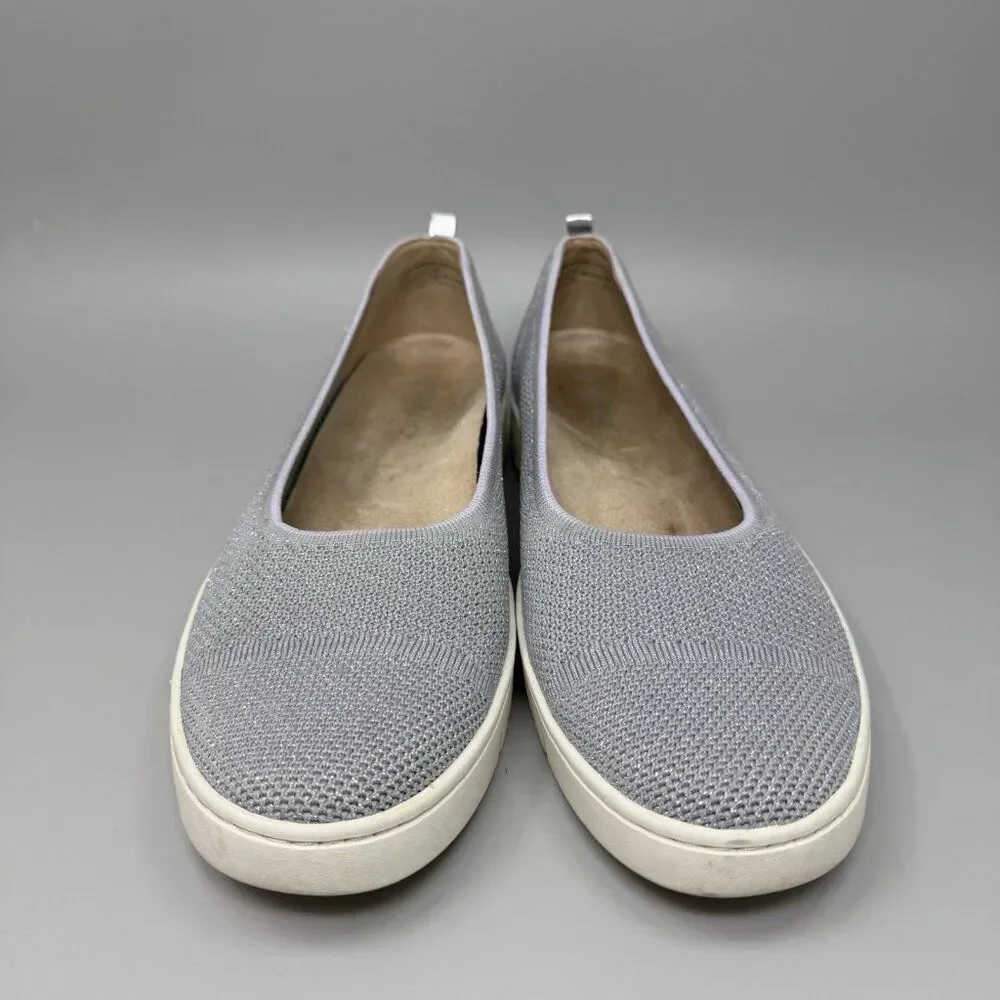 Vionic Uptown Skimmer Women's Knit Slip-on Comfort Shoe Light Gray Size 10